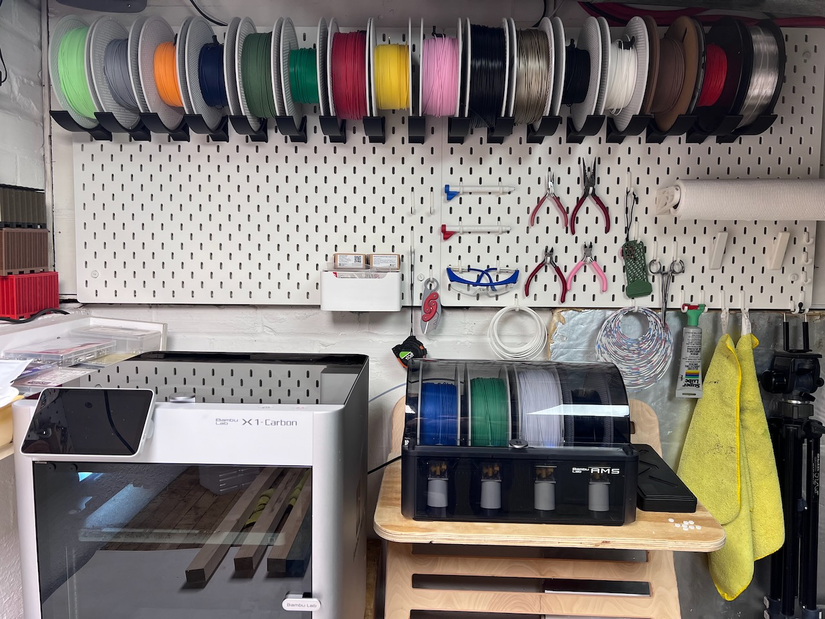 IKEA Skådis pegboard with spool holders by jetpad on MakerWorld.