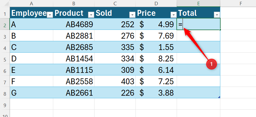 How to use structured references in Microsoft Excel