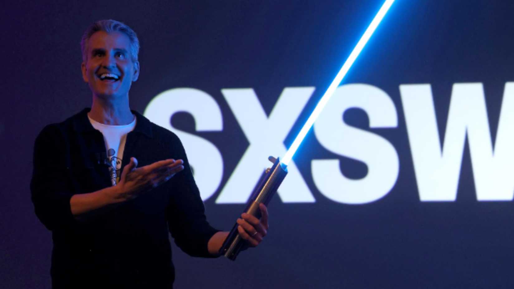 Josh DAmaro at a SXSW demonstration.