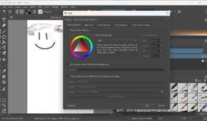 Krita's advanced color picker window.
