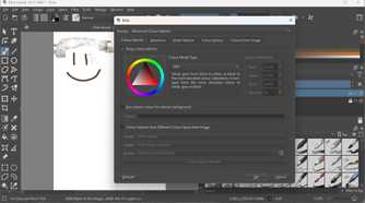 Krita's advanced color picker window.