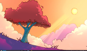 Kubuntu desktop overview.