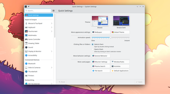 Kubuntu settings app.