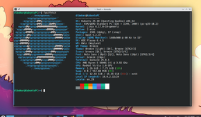 Kubuntu terminal showing fastfetch.