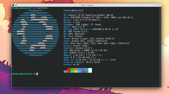 Kubuntu terminal showing fastfetch.