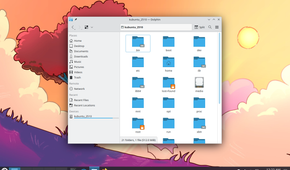 Kubuntu with Dolphin file manager open.