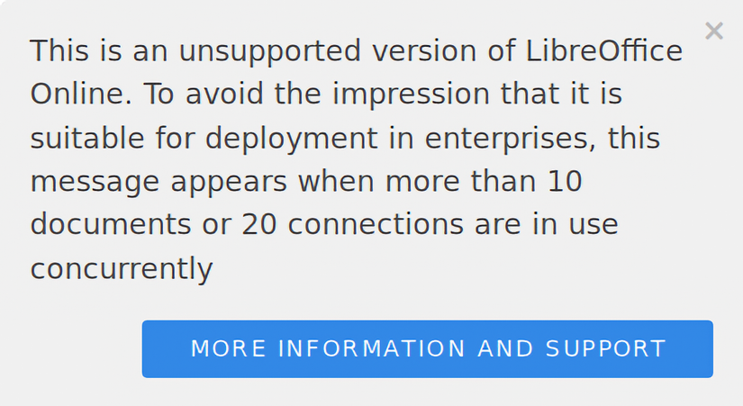 LibreOffice Online user limit