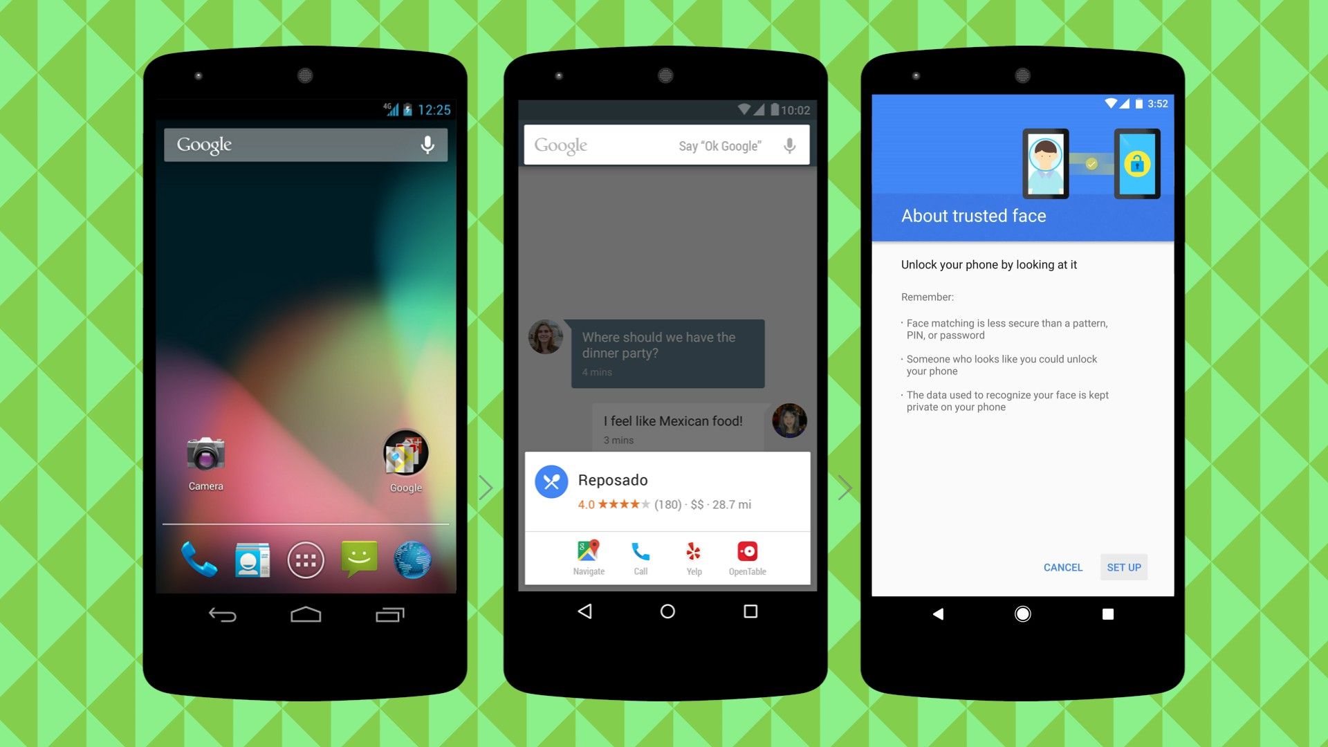 Old android features