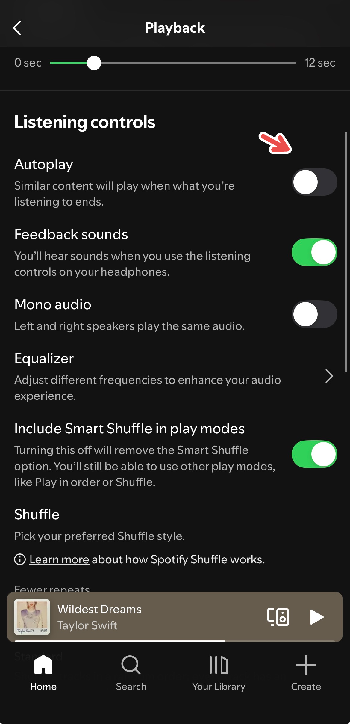 Disabling autoplay for Spotify.