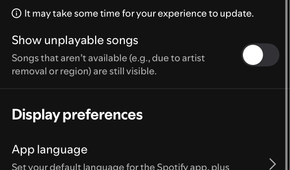 Disabling the Create button on Spotify.