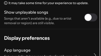 Disabling the Create button on Spotify.