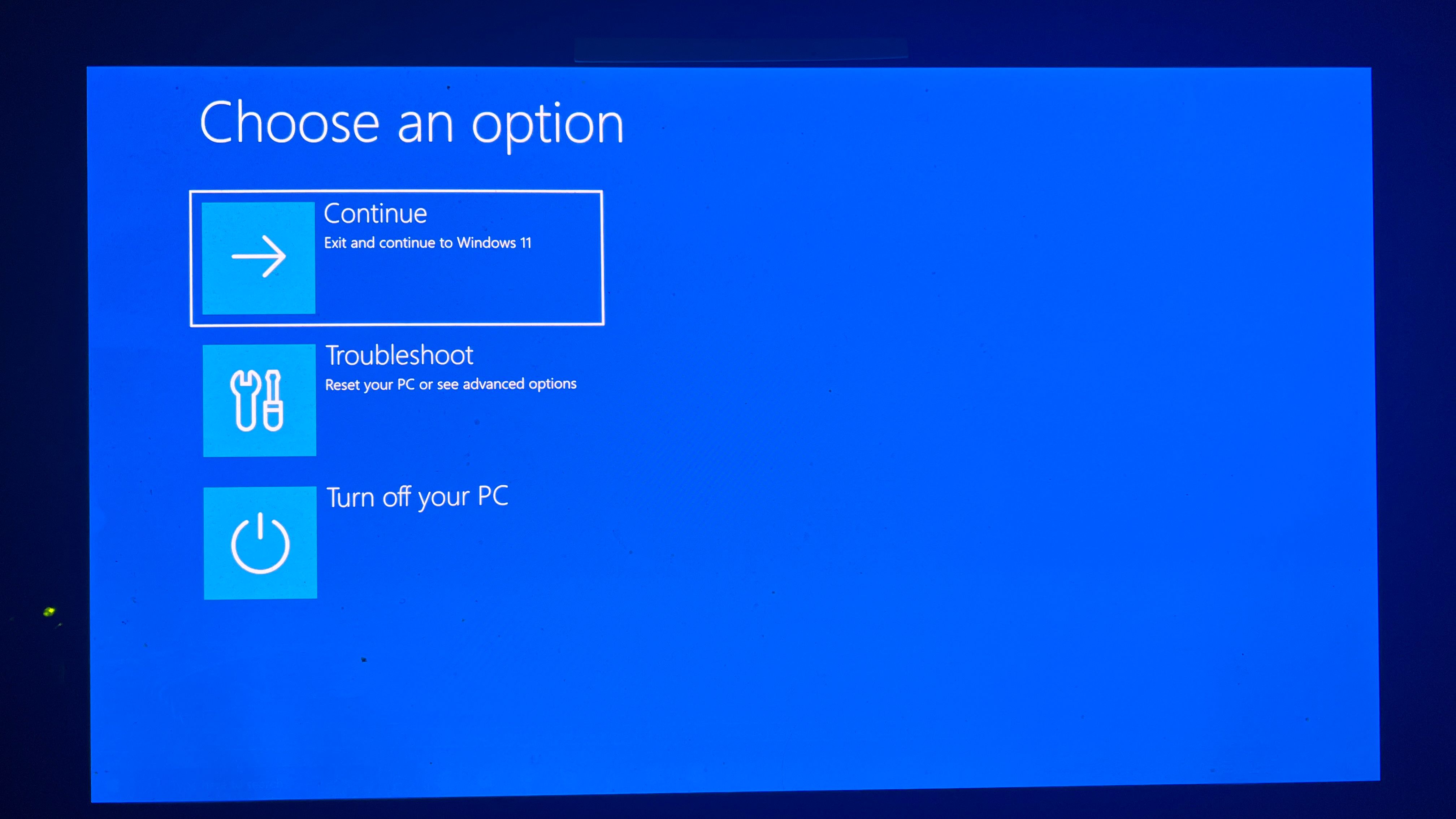 A screenshot of the Windows Troubleshoot dialog.