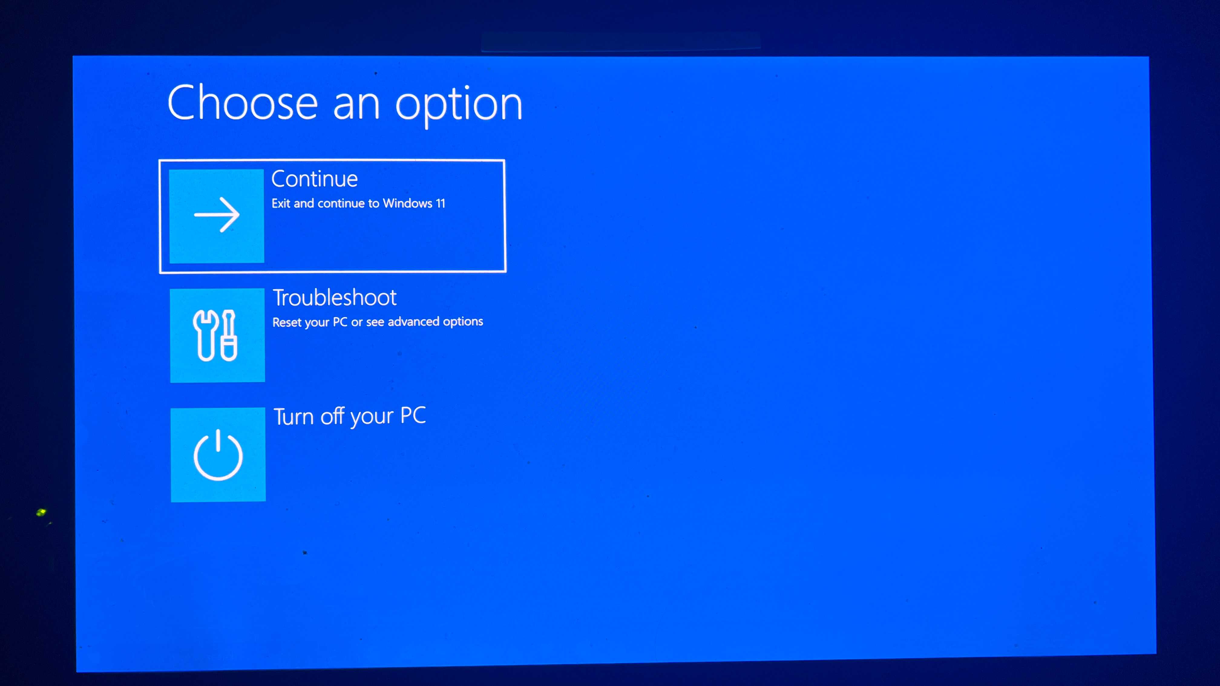 A screenshot of the Windows Troubleshoot dialog.
