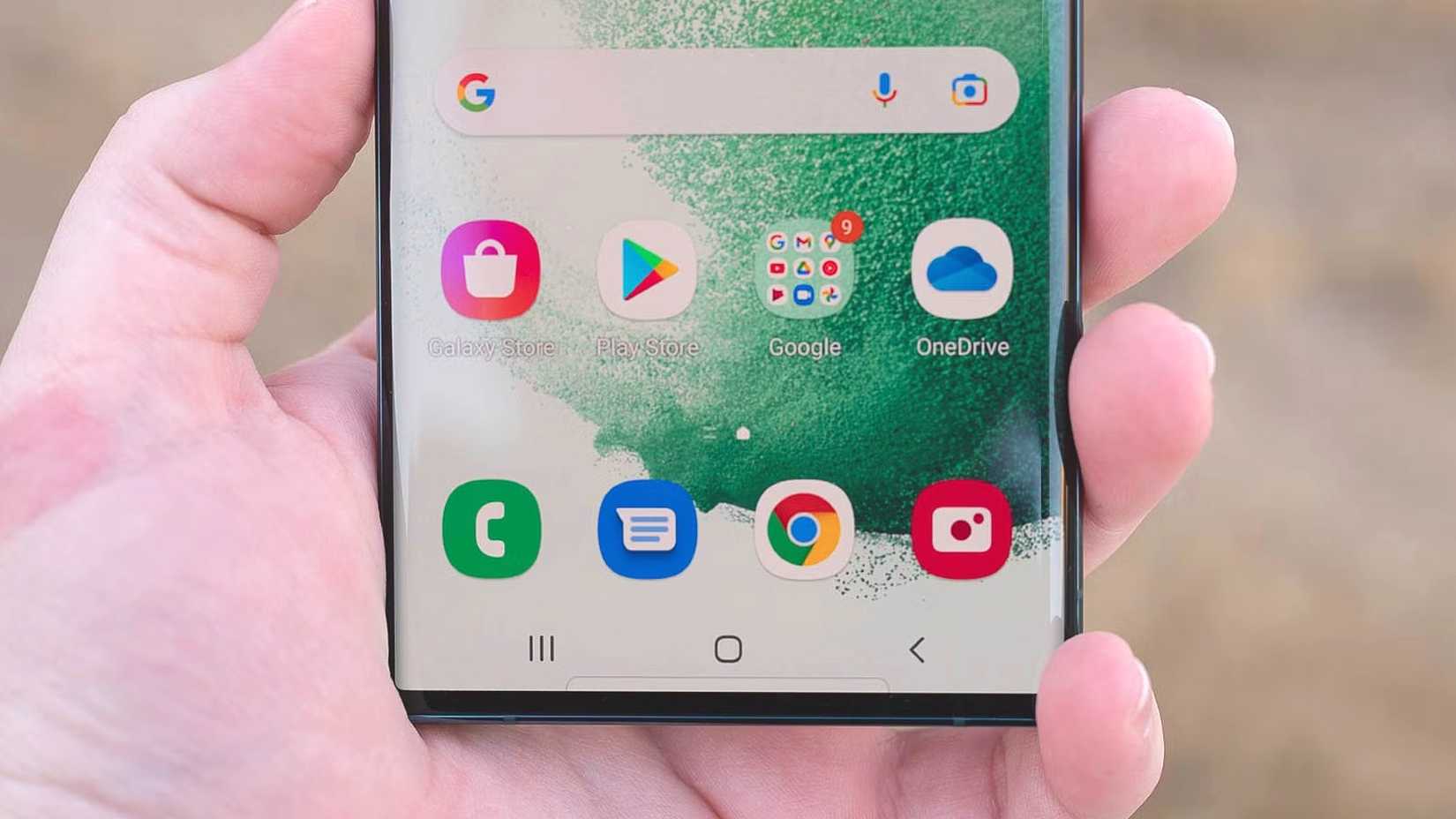 Samsung navigation buttons.