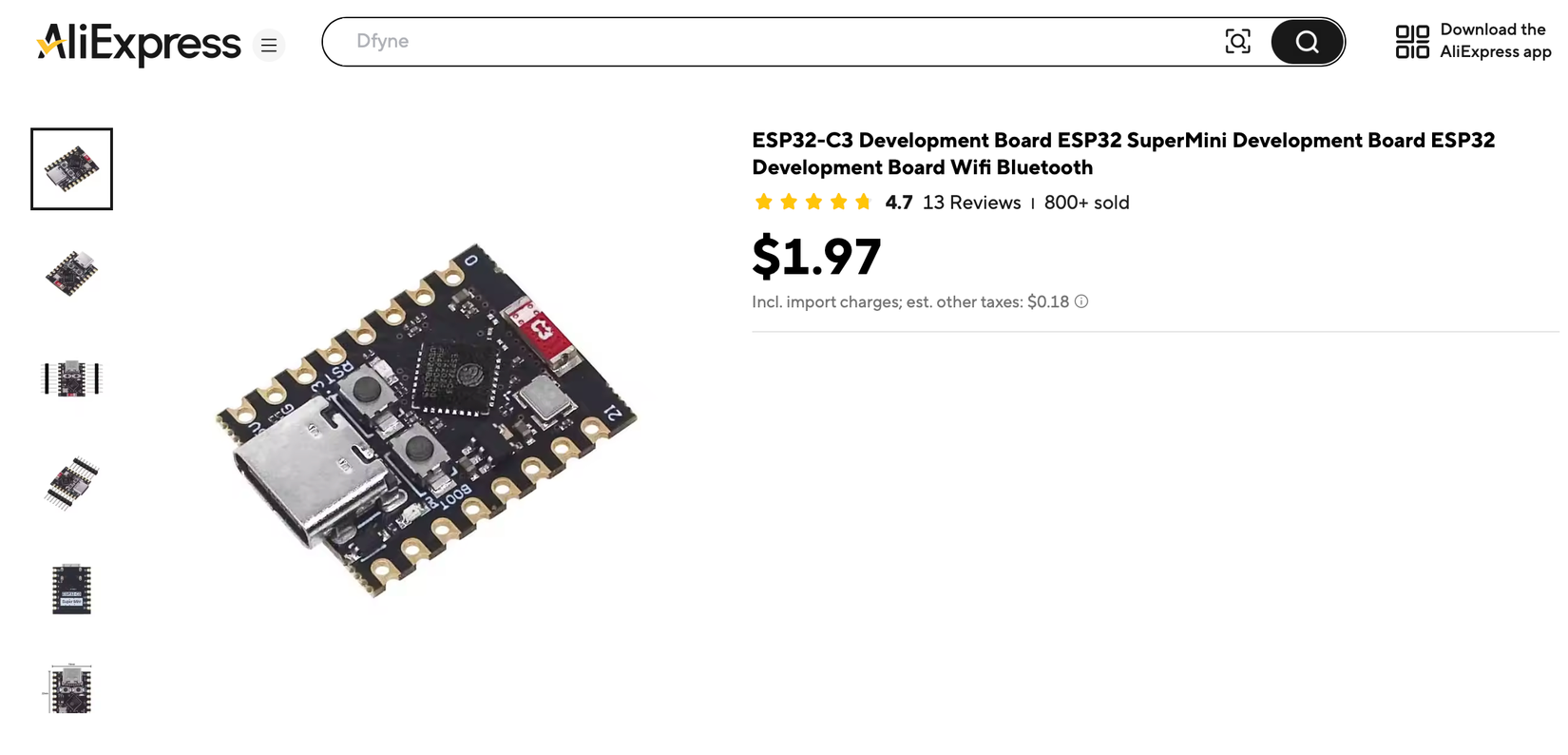 ESP32-C3 for less than $2 on AliExpress.
