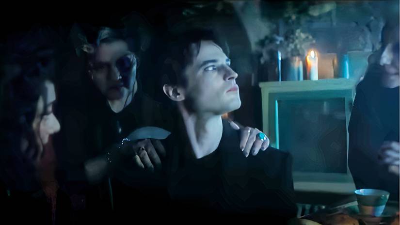 The Sandman in the series, The Sandman is talking to someone. 