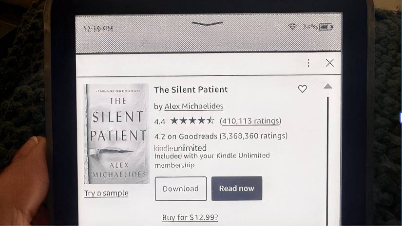 The Silent Patient on Kindle Unlimited