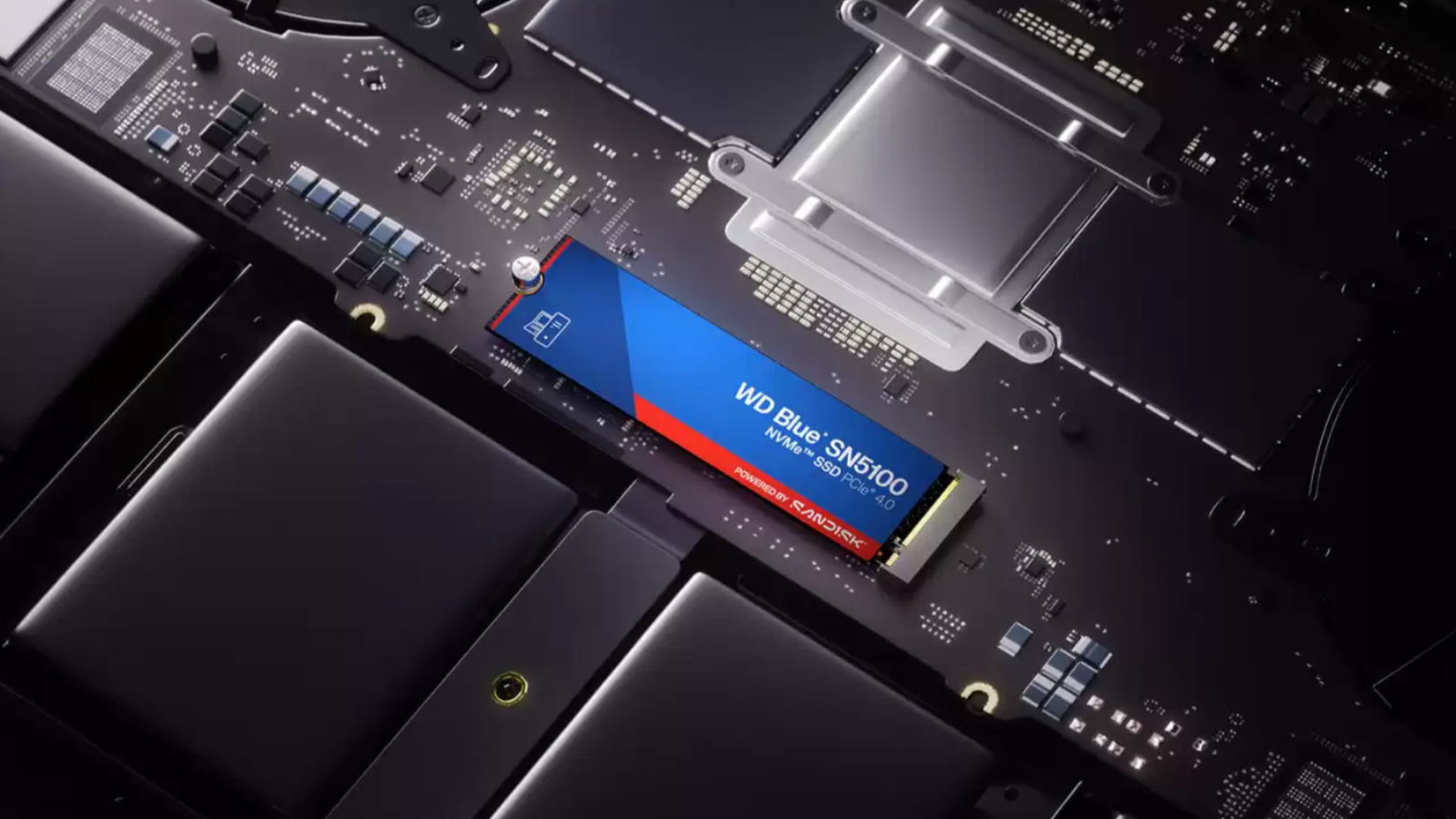 Promo shot of the SanDisk WD Blue SN5100 SSD. 