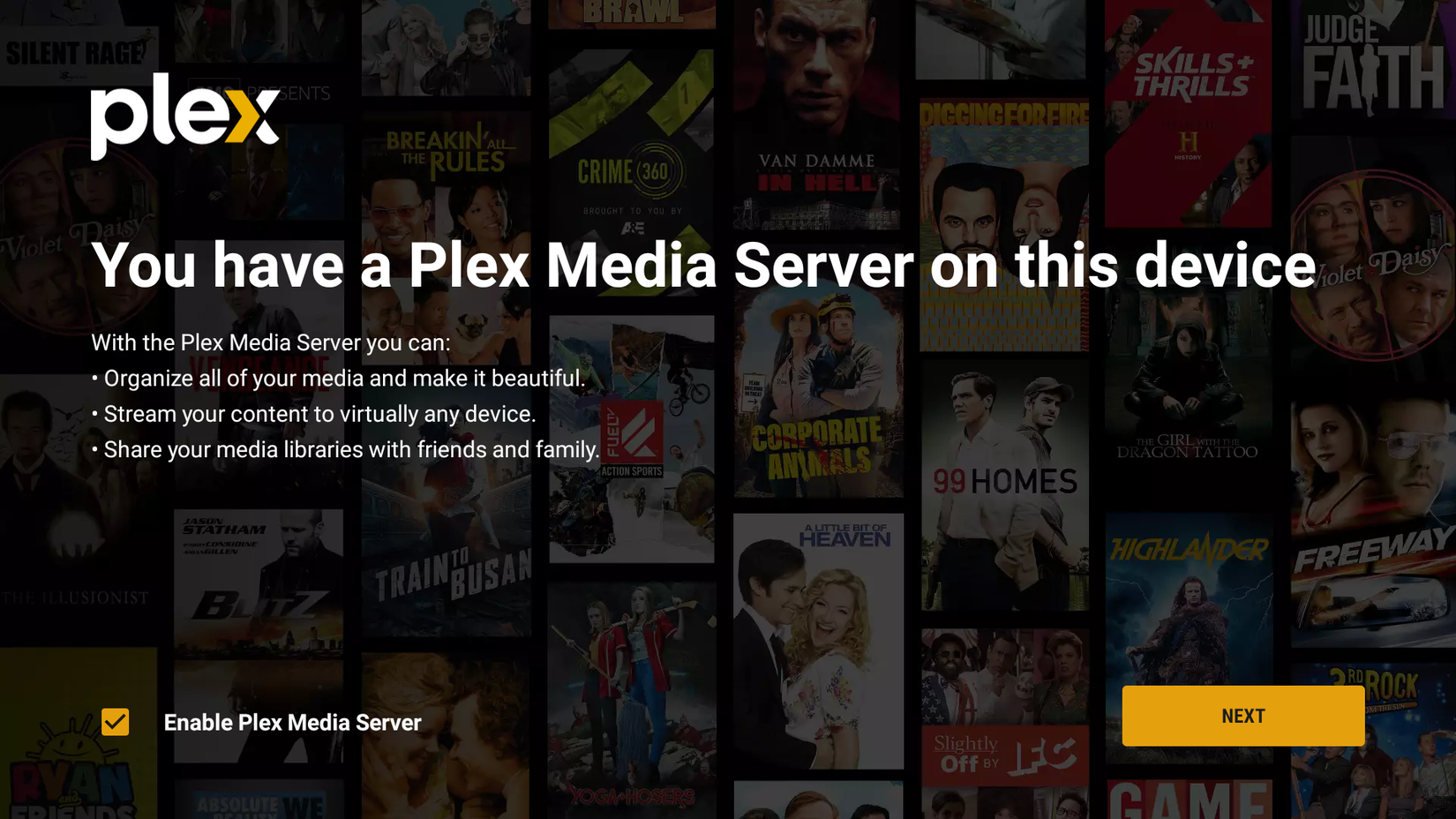 Plex media server on Shield TV