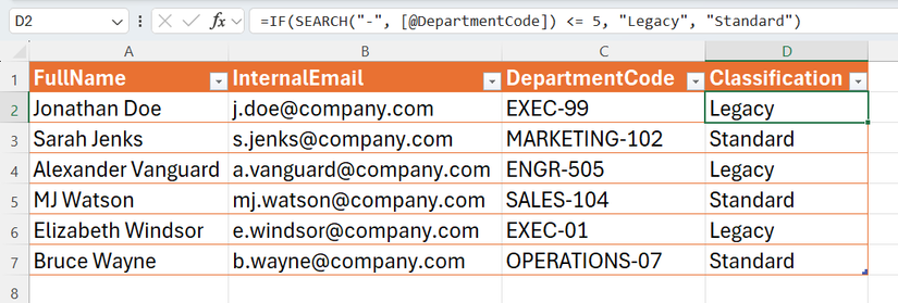 How to use the SEARCH function in Microsoft Excel
