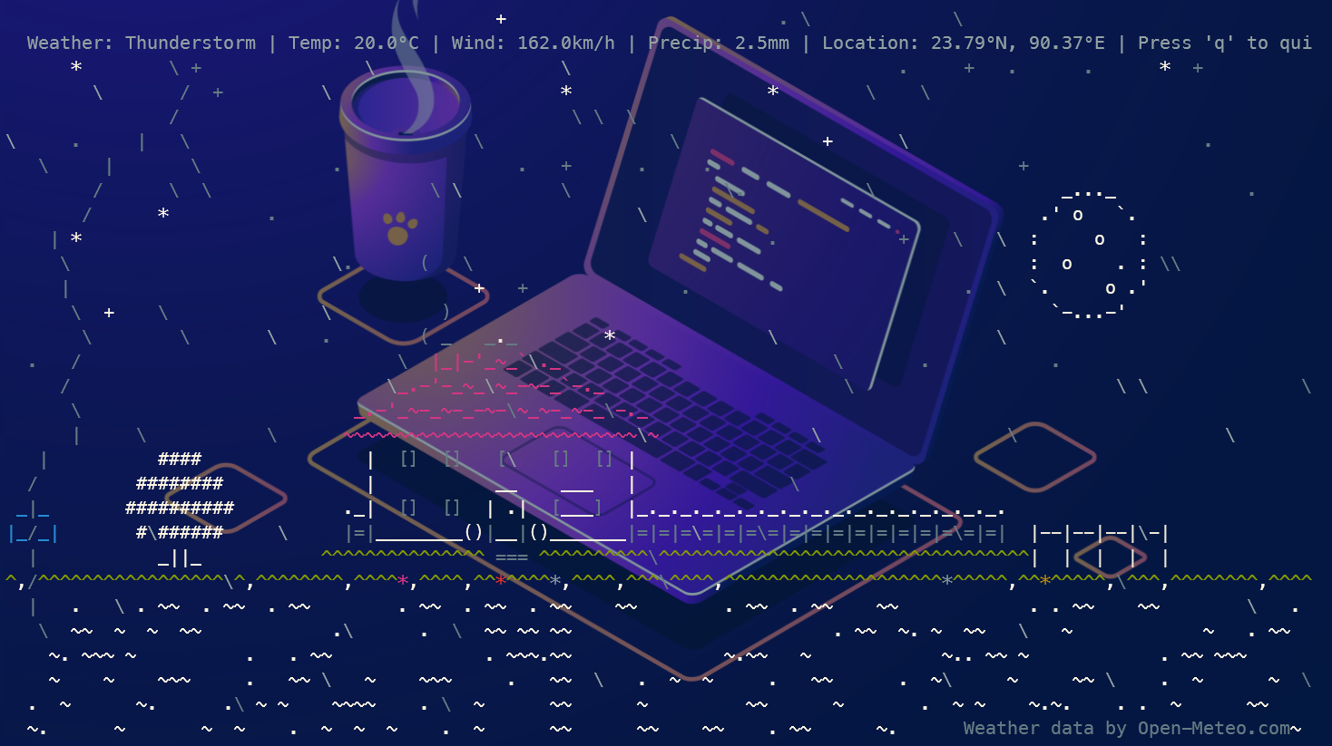This Linux terminal app turns daily weather reports into an animated ...