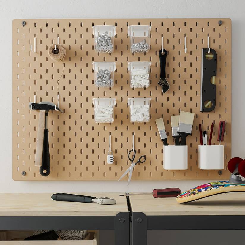 IKEA Skådis in raw fibreboard wood finish.