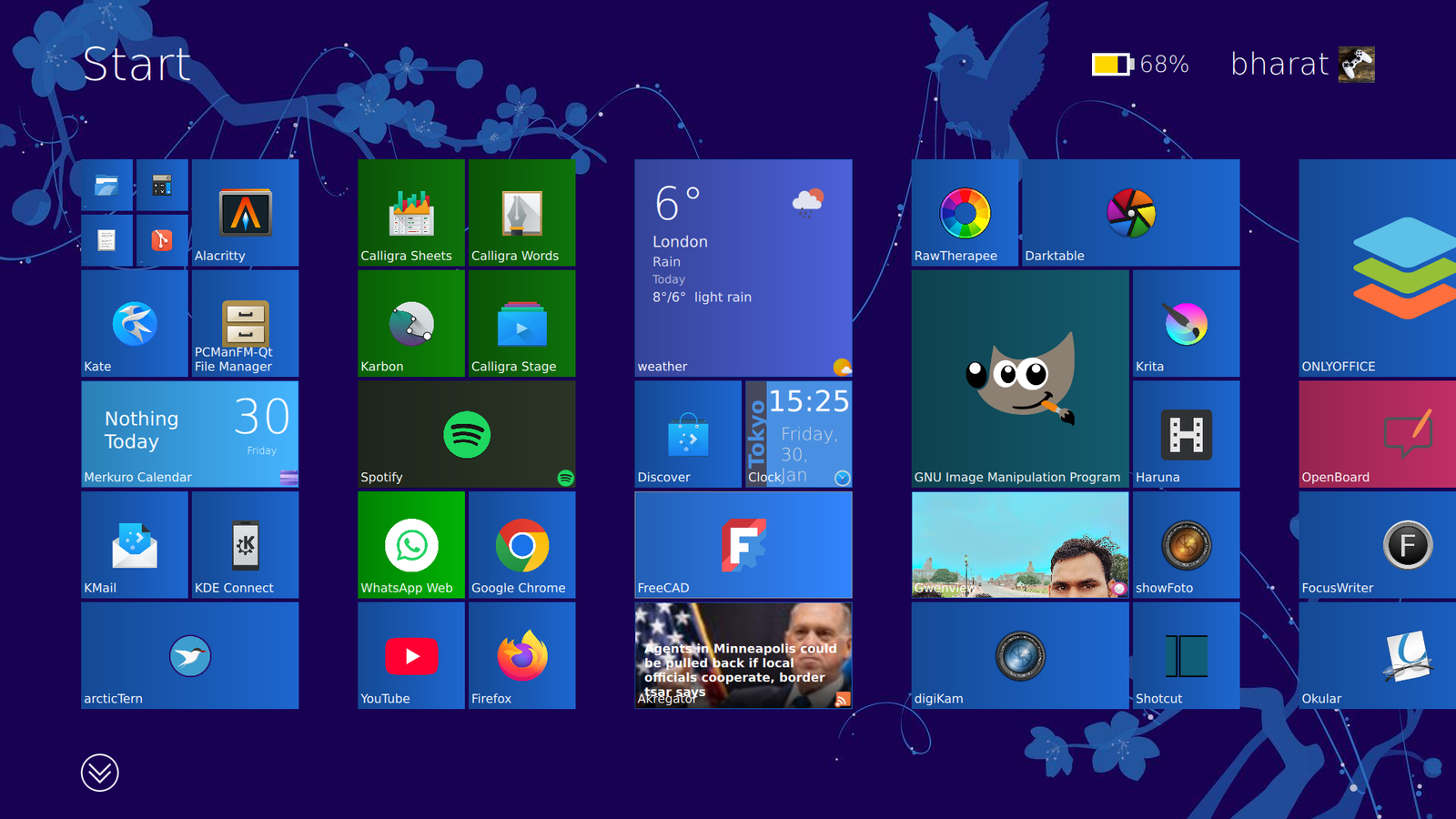 Someone brought Windows Metro UI to Linux and you can try it today!