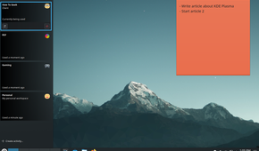 Switching KDE Activities profile to How To Geek client with separate desktop widget to do list of tasks.
