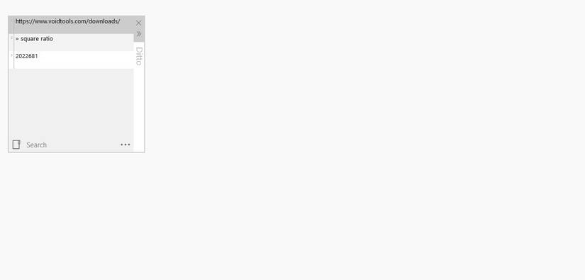 Dittoのクリップボード履歴表示スクリーンショット