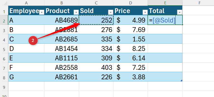 How to use structured references in Microsoft Excel
