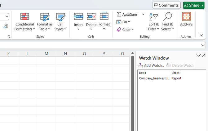 Excel Table Window Explication How to use Watch Window in Excel to track key formulas and their results