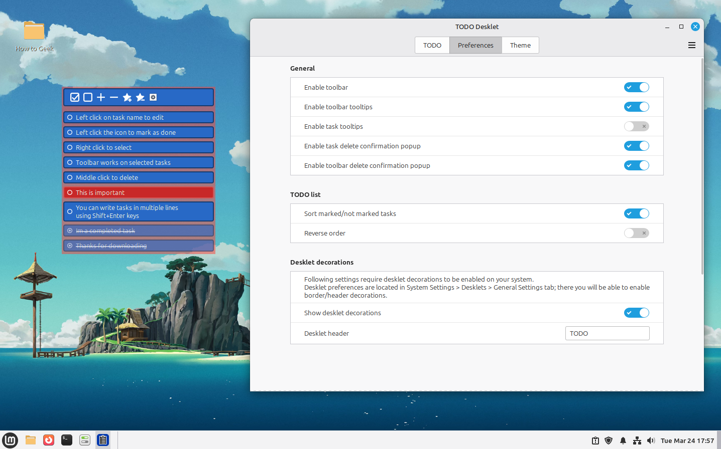 5 must have Linux Mint desklets