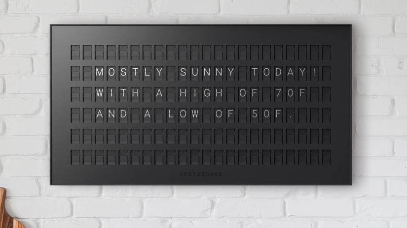 Vestaboard original large flip-dot display.