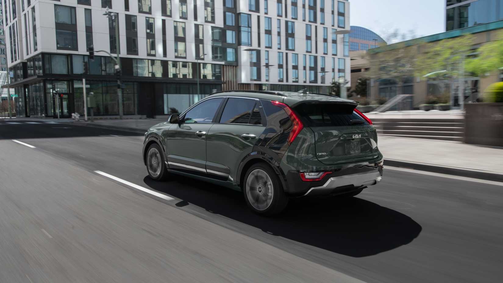 Rear 3/4 shot of a 2026 Kia Niro