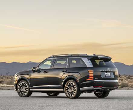 Rear 3/4 shot of a 2026 Hyundai Palisade