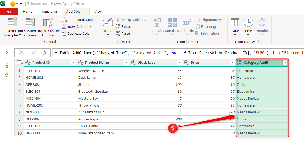 How to use Conditional Columns in Excel Power Query
