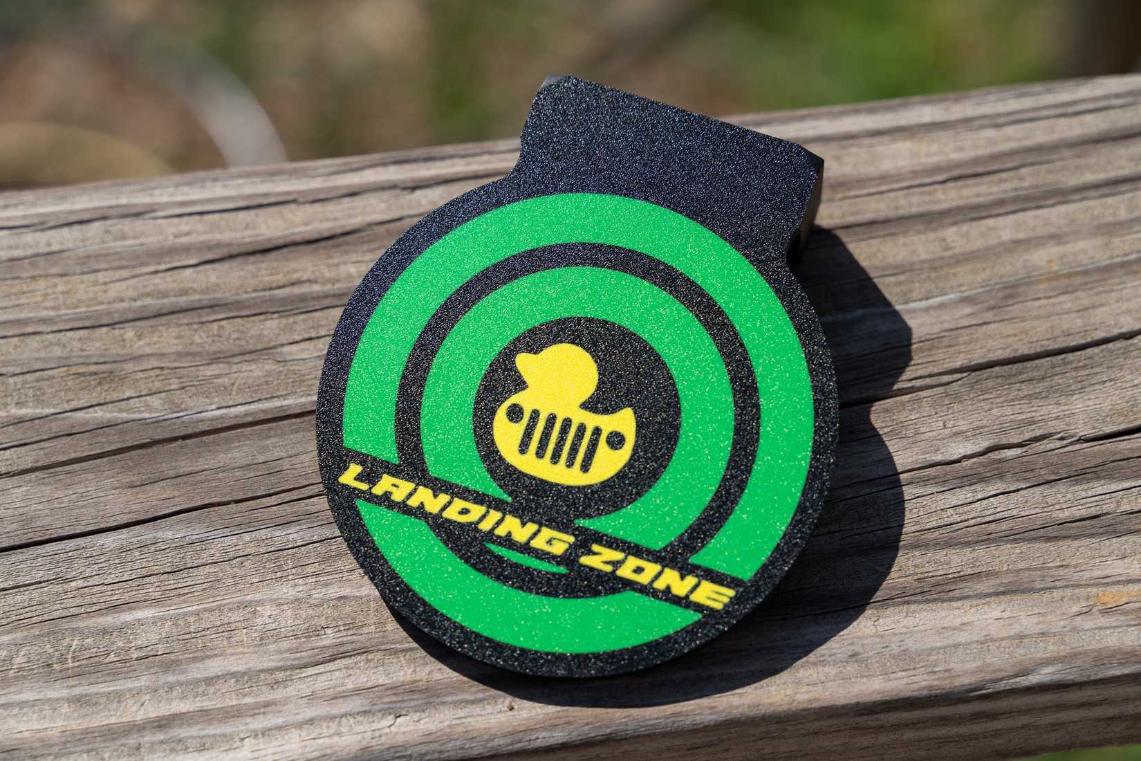 A 3D printed duck landing zone for a Jeep.