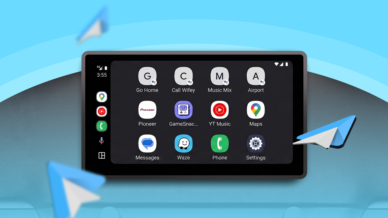 Как создать кнопку «Я за рулем» для Android Auto Ярлыки сценариев на дисплее Android Auto