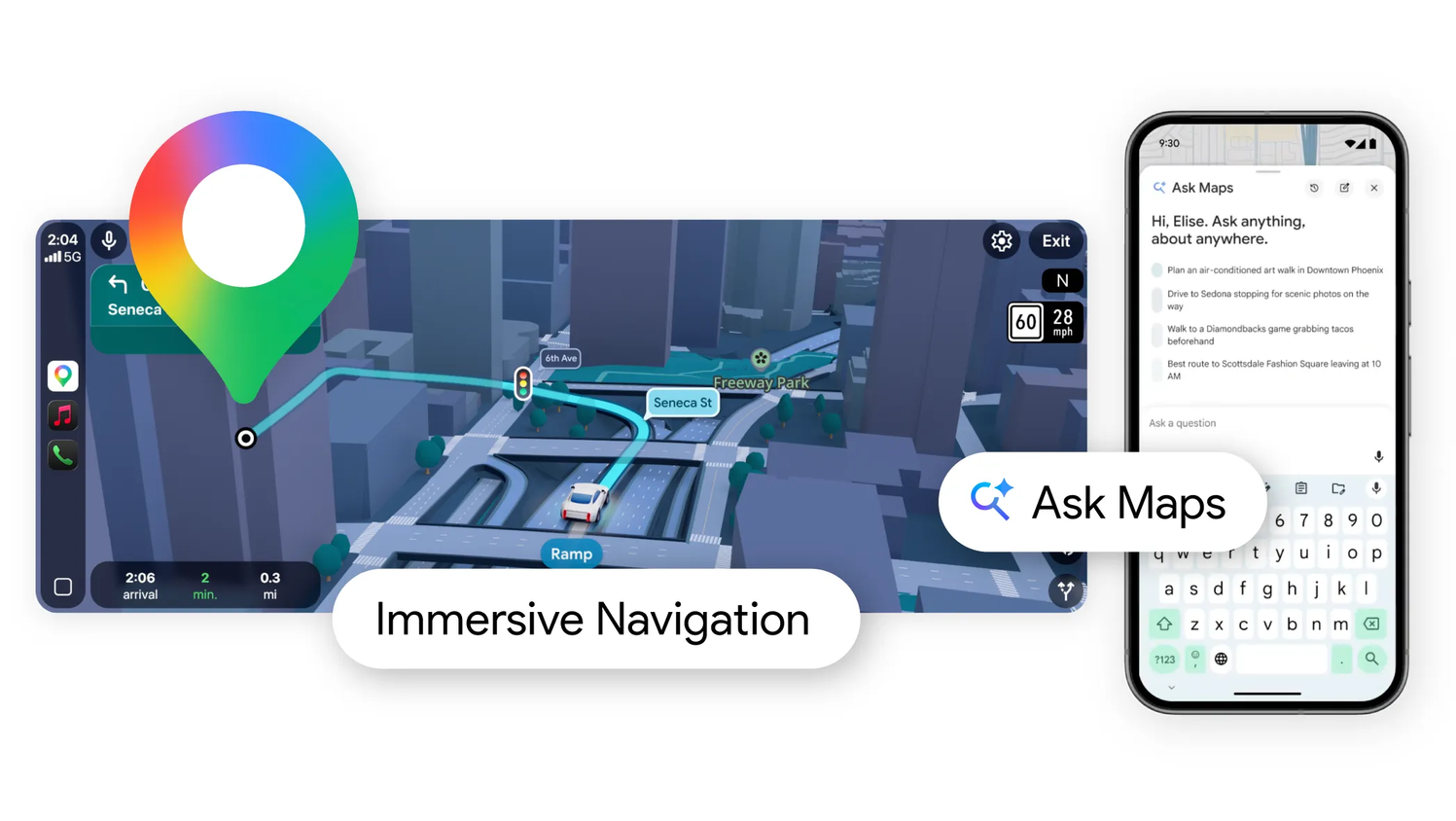 Google Maps с 3D-режимом: почему этот апдейт заставляет отказаться от Waze Ask Maps and Immersive Navigation, two new Google Maps features.