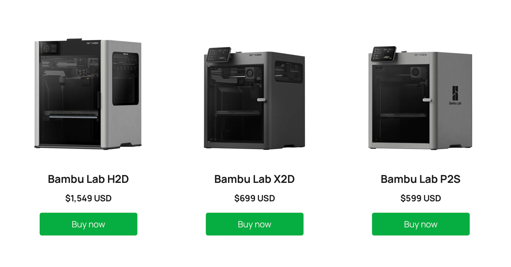 Bambu Lab 2026 mid-tier lineup.