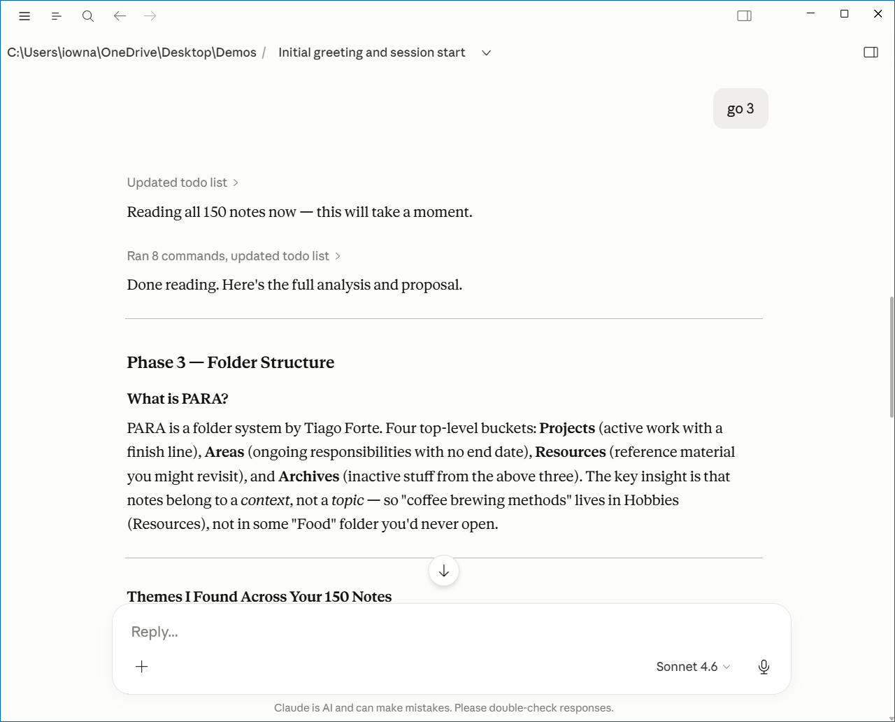 How to organize your Obsidian vault using Claude (prompts included)