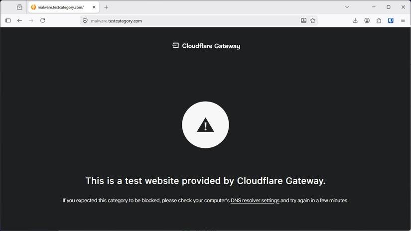 The malware filtering from 1.1.1.2 active. 