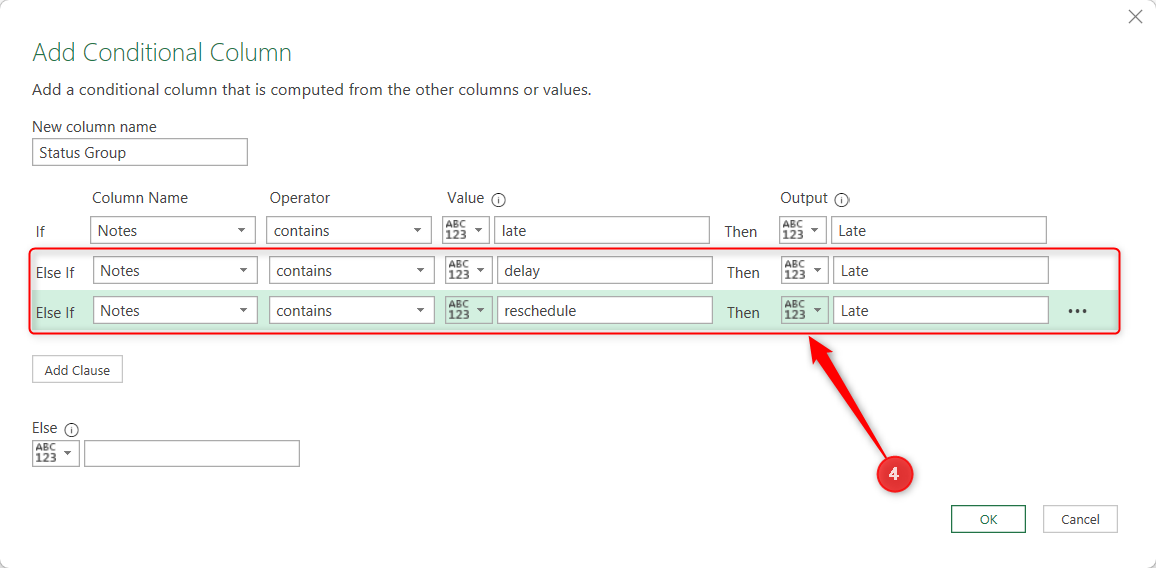 How to use Conditional Columns in Excel Power Query