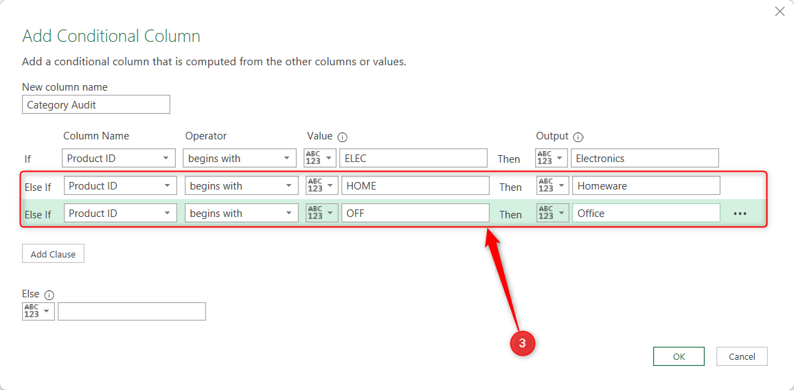 How to use Conditional Columns in Excel Power Query