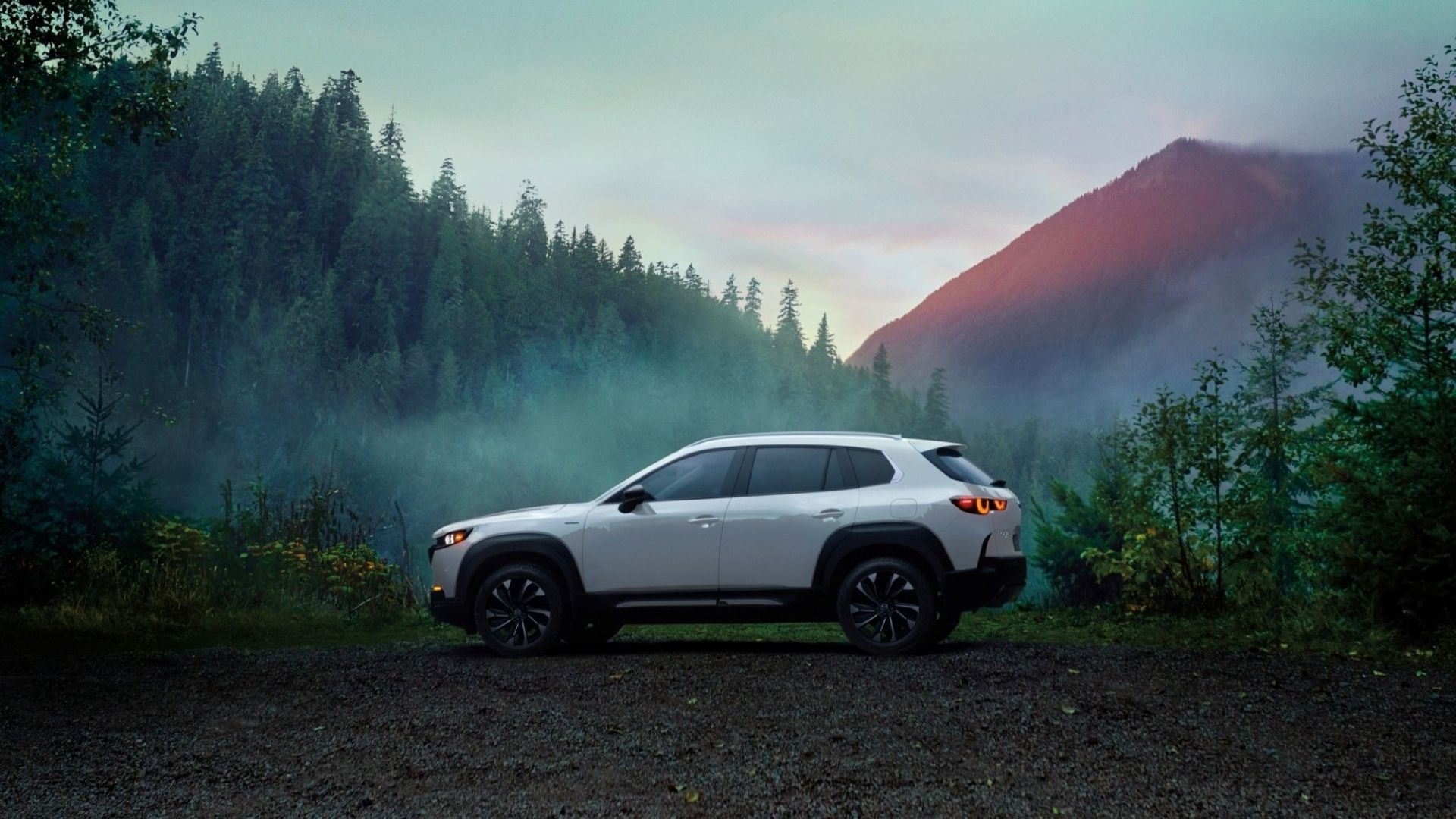 Side profile shot of a 2026 Mazda CX-50 Hybrid
