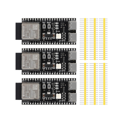 ESP32-S3 N16R8 microcontrollers with breadboard pins.