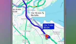 Google maps commute to the city