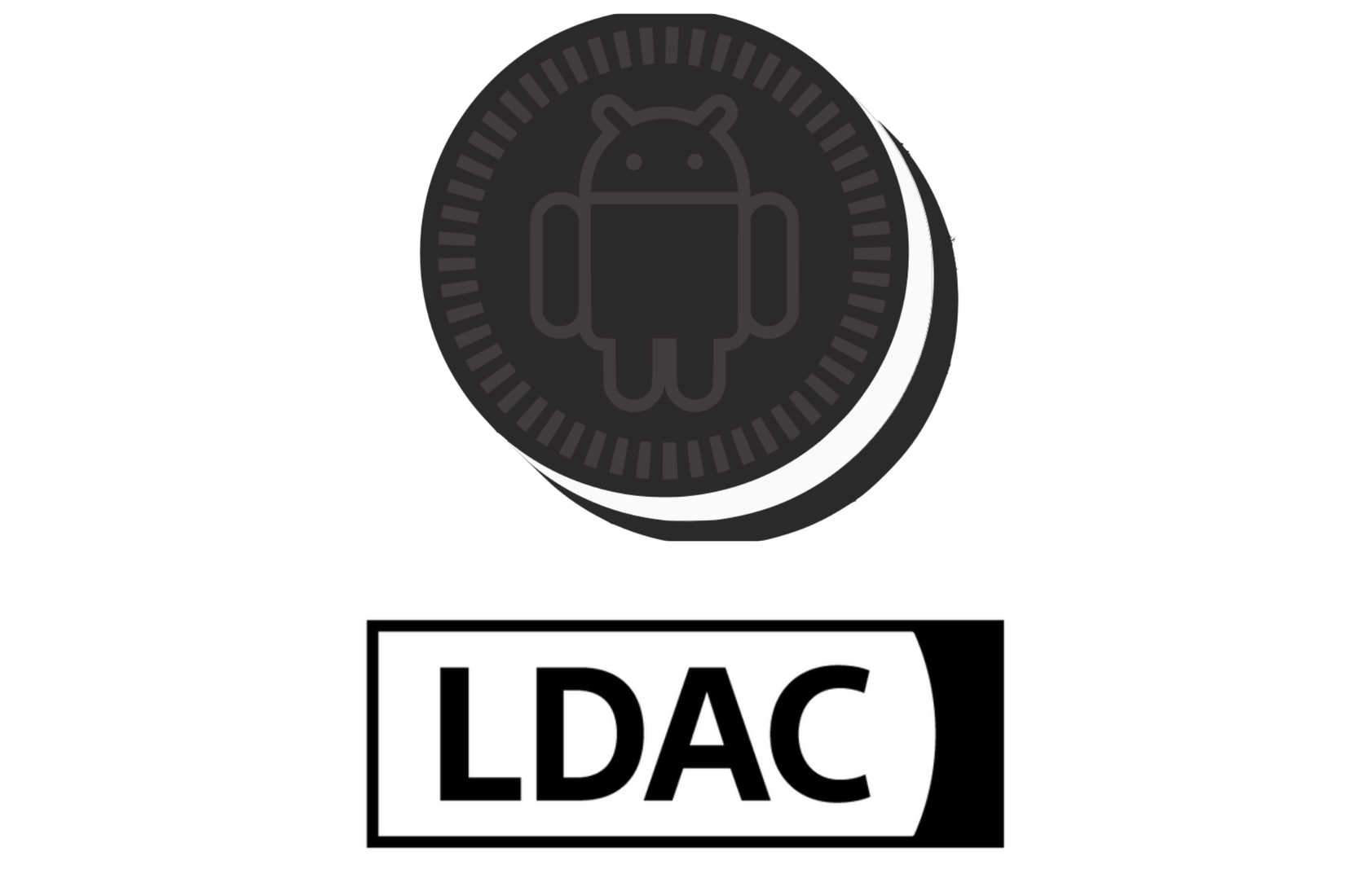 The Android Oreo logo sits atop the LDAC codec