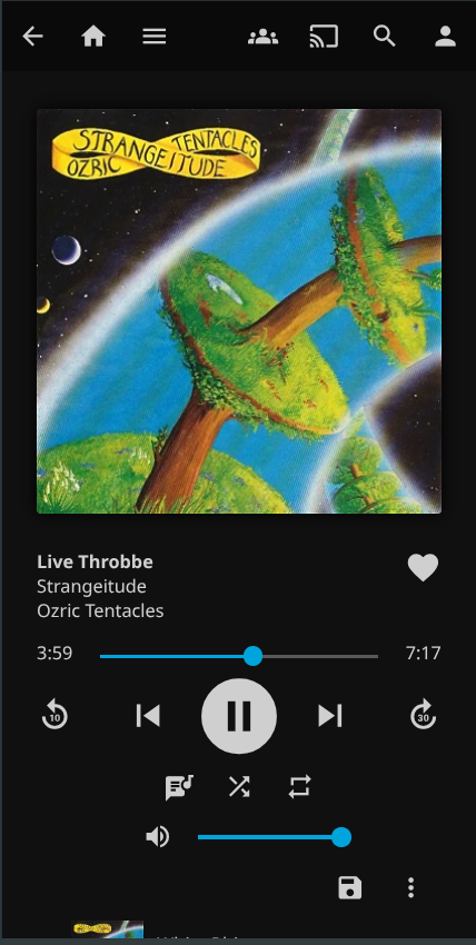 Playing back an album on m Jellyfin server via my phone