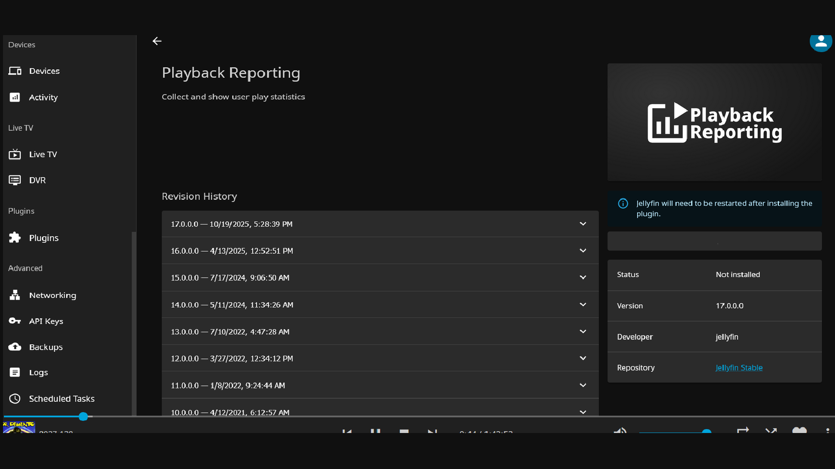 Playback Reporting Jellyfin